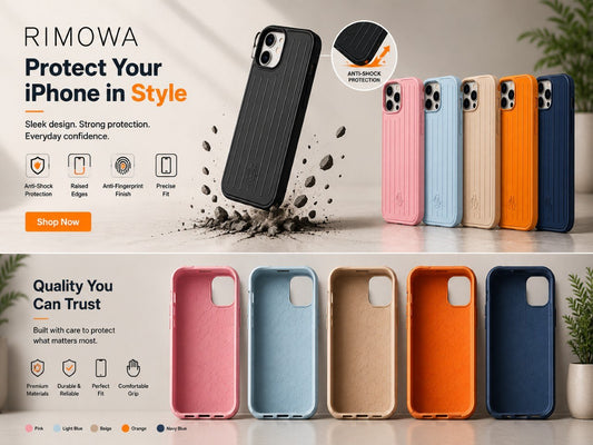1. كوفر Cool Case – حماية وأناقة لهاتفك 📱RIMOWA